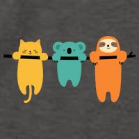 Hang In There Cat Sloth And Koala Cute Vector Backpack