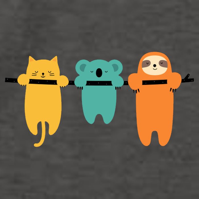 Hang In There Cat Sloth And Koala Cute Vector Backpack