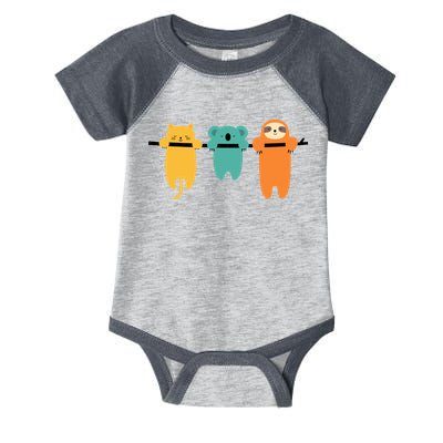 Hang In There Cat Sloth And Koala Cute Infant Baby Jersey Bodysuit