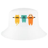 Hang In There Cat Sloth And Koala Cute Cool Comfort Performance Bucket Hat