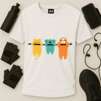 Hang In There Cat Sloth And Koala Cute Performance Shirt