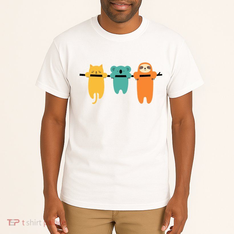 Hang In There Cat Sloth And Koala Cute Tall T-Shirt