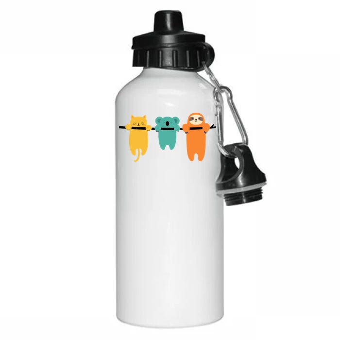 Hang In There Cat Sloth And Koala Cute Aluminum Water Bottle