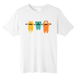 Hang In There Cat Sloth And Koala Cute Tall Fusion ChromaSoft Performance T-Shirt