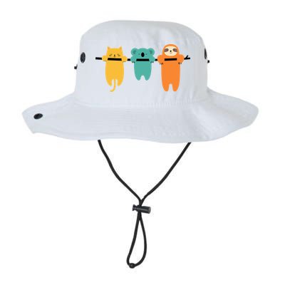 Hang In There Cat Sloth And Koala Cute Bucket Hat