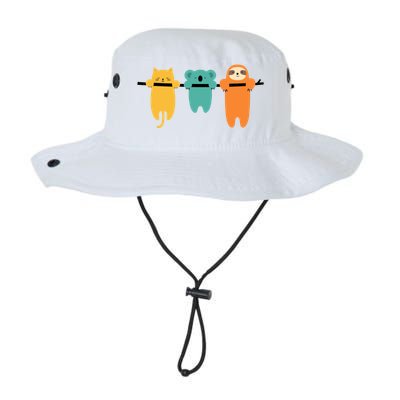 Hang In There Cat Sloth And Koala Cute Legacy Cool Fit Booney Bucket Hat