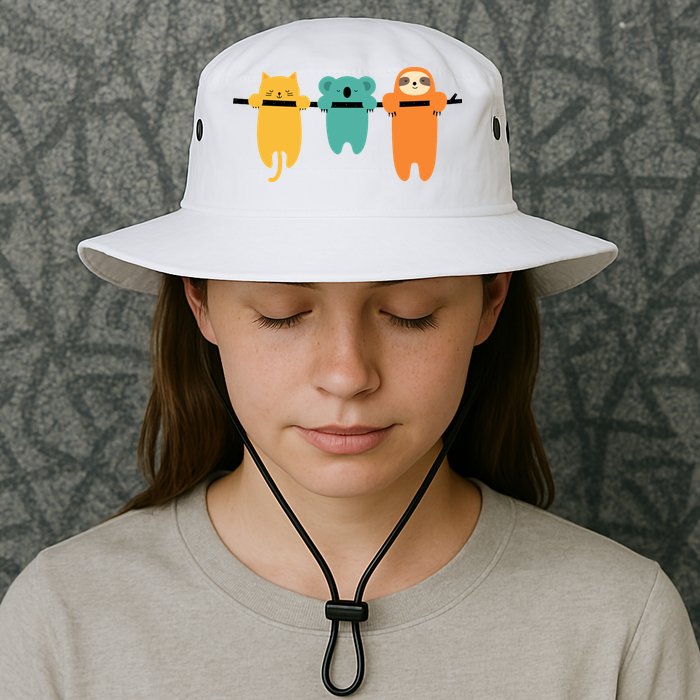 Hang In There Cat Sloth And Koala Cute Bucket Hat