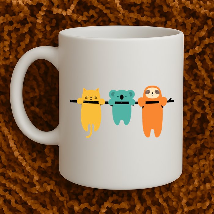 Hang In There Cat Sloth And Koala Cute Mug