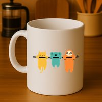Hang In There Cat Sloth And Koala Cute Mug