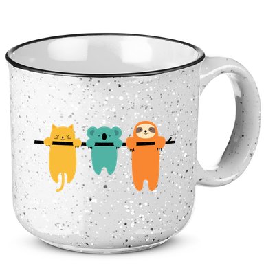 Hang In There Cat Sloth And Koala Cute 15oz Campfire Ceramic Mug