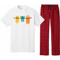 Hang In There Cat Sloth And Koala Cute Pajama Set