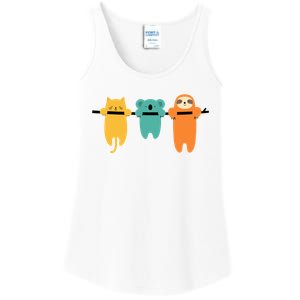 Hang In There Cat Sloth And Koala Cute Ladies Essential Tank