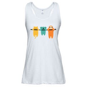 Hang In There Cat Sloth And Koala Cute Ladies Essential Flowy Tank