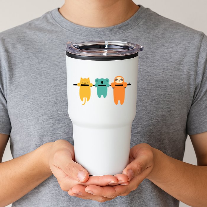 Hang In There Cat Sloth And Koala Cute Tumbler