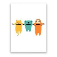 Hang In There Cat Sloth And Koala Cute Poster