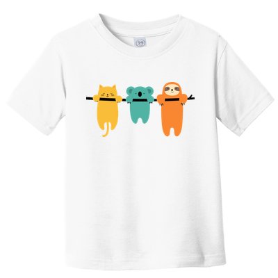 Hang In There Cat Sloth And Koala Cute Toddler T-Shirt