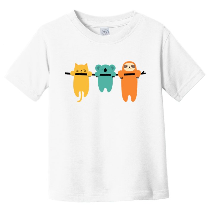 Hang In There Cat Sloth And Koala Cute Toddler T-Shirt