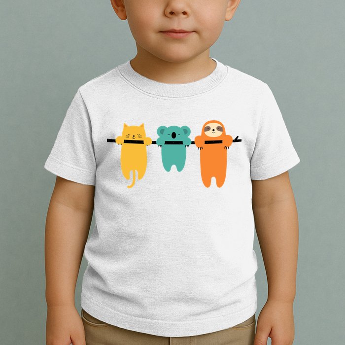 Hang In There Cat Sloth And Koala Cute Toddler T-Shirt