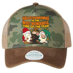 Hallothanksmas Is The Most Wonderful Time Of The Year Holiday Gnomes Legacy Tie Dye Trucker Hat