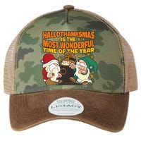 Hallothanksmas Is The Most Wonderful Time Of The Year Holiday Gnomes Legacy Tie Dye Trucker Hat