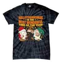 Hallothanksmas Is The Most Wonderful Time Of The Year Holiday Gnomes Tie-Dye T-Shirt