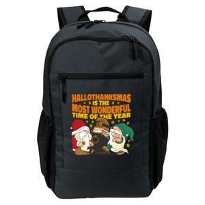 Hallothanksmas Is The Most Wonderful Time Of The Year Holiday Gnomes Daily Commute Backpack