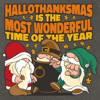 Hallothanksmas Is The Most Wonderful Time Of The Year Holiday Gnomes Cotton Canvas Backpack
