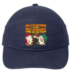 Hallothanksmas Is The Most Wonderful Time Of The Year Holiday Gnomes 7-Panel Snapback Hat