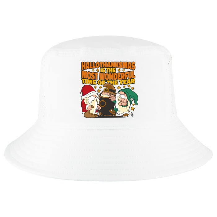 Hallothanksmas Is The Most Wonderful Time Of The Year Holiday Gnomes Cool Comfort Performance Bucket Hat