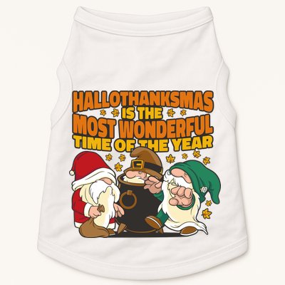 Hallothanksmas Is The Most Wonderful Time Of The Year Holiday Gnomes Doggie Tank