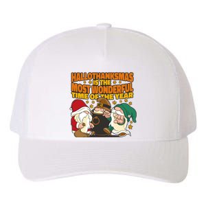 Hallothanksmas Is The Most Wonderful Time Of The Year Holiday Gnomes Yupoong Adult 5-Panel Trucker Hat