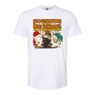 Hallothanksmas Is The Most Wonderful Time Of The Year Holiday Gnomes Softstyle® CVC T-Shirt