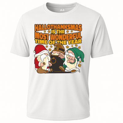 Hallothanksmas Is The Most Wonderful Time Of The Year Holiday Gnomes Performance Shirt