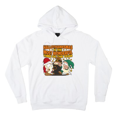 Hallothanksmas Is The Most Wonderful Time Of The Year Holiday Gnomes Hoodie