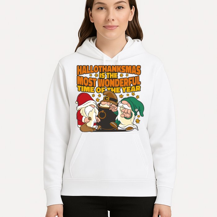 Hallothanksmas Is The Most Wonderful Time Of The Year Holiday Gnomes Hoodie