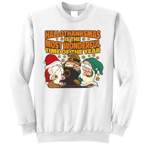 Hallothanksmas Is The Most Wonderful Time Of The Year Holiday Gnomes Sweatshirt