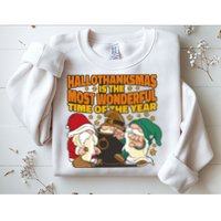 Hallothanksmas Is The Most Wonderful Time Of The Year Holiday Gnomes Sweatshirt