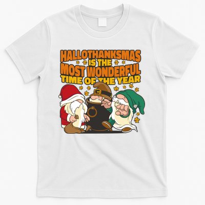 Hallothanksmas Is The Most Wonderful Time Of The Year Holiday Gnomes T-Shirt