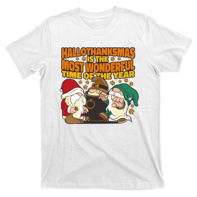 Hallothanksmas Is The Most Wonderful Time Of The Year Holiday Gnomes T-Shirt