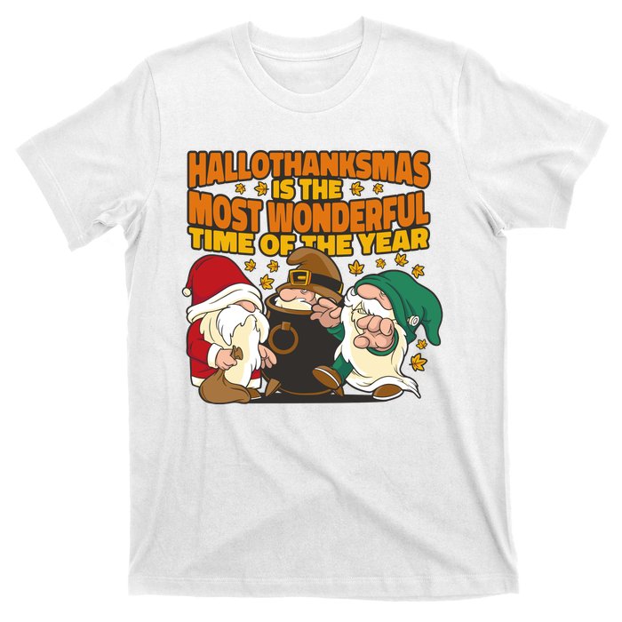 Hallothanksmas Is The Most Wonderful Time Of The Year Holiday Gnomes T-Shirt