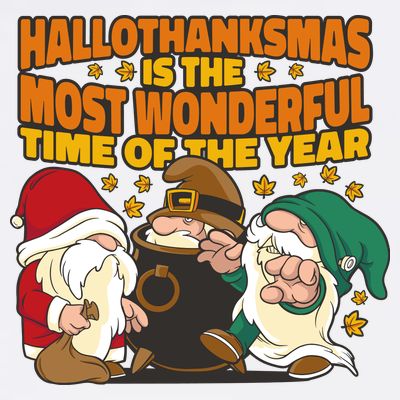 Hallothanksmas Is The Most Wonderful Time Of The Year Holiday Gnomes T-Shirt