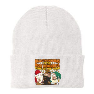 Hallothanksmas Is The Most Wonderful Time Of The Year Holiday Gnomes Knit Cap Winter Beanie