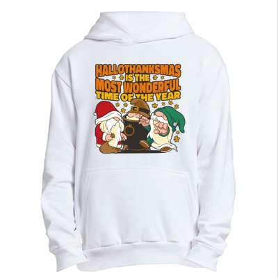 Hallothanksmas Is The Most Wonderful Time Of The Year Holiday Gnomes Urban Pullover Hoodie