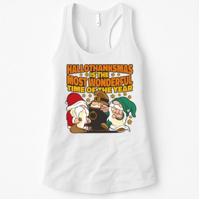 Hallothanksmas Is The Most Wonderful Time Of The Year Holiday Gnomes Womens Tank Top