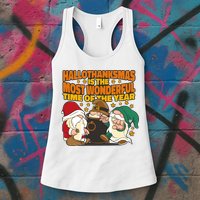 Hallothanksmas Is The Most Wonderful Time Of The Year Holiday Gnomes Womens Tank Top