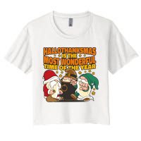 Hallothanksmas Is The Most Wonderful Time Of The Year Holiday Gnomes Crop Top