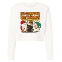 Hallothanksmas Is The Most Wonderful Time Of The Year Holiday Gnomes Cropped Pullover Crew