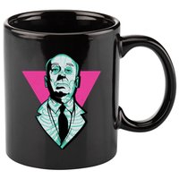 Hitchcock Neon Skull 11oz C Handle Ceramic Mug