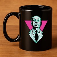 Hitchcock Neon Skull 11oz C Handle Ceramic Mug