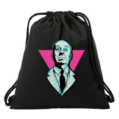 Hitchcock Neon Skull Drawstring Bag